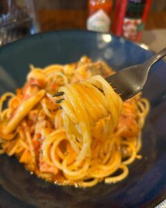 ベーコン🥓&きのこ🍄の トマトソースパスタ🍝🍅