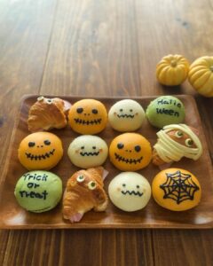 ハロウィンパン作ってみました🎃👻🦇