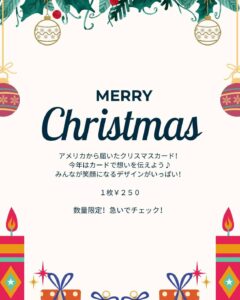 先週クリスマスの飾り付けをしました！