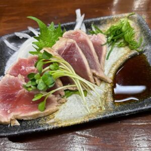 本日のおすすめは【ヨコワマグロのたたき】です