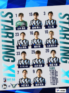 3/8(土)明治安田Ｊ３リーグ 第4節 14:04キックオフ＠東大阪市花園ラグビー場 第１グラウンド