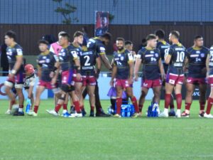 花園近鉄ライナーズ vs 三重本田ヒート 入れ替え戦　（三重交通Gスポーツの森鈴鹿サッカー・ラグビー場）