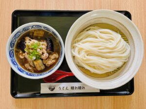 豚肉と茄子のつけ汁うどん