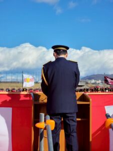 強風の中でも開催された「令和8年 東大阪市消防出初式」