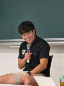 近畿大学の授業にライナーズ河村選手登壇