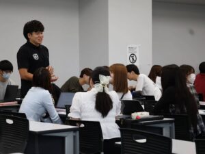 近畿大学の授業にライナーズ河村選手登壇